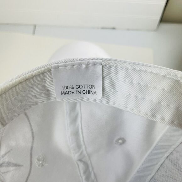 Pure Polaris Racing Compass Grunge White Hat Adjustable Strapback Y2K Streetwear - Picture 9 of 9